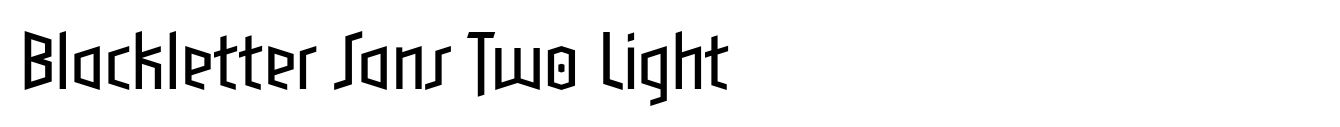 Blackletter Sans Two Light